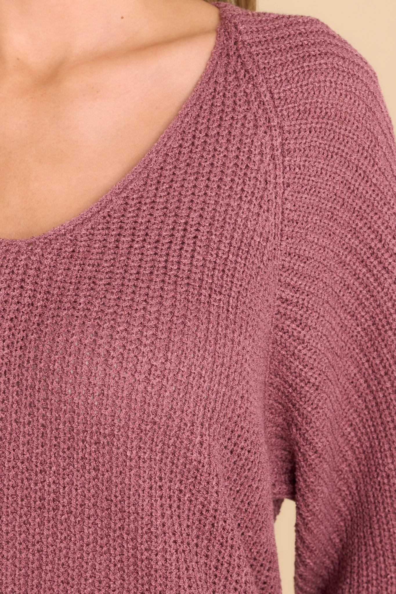 All That You Need Mauve Sweater Product Image