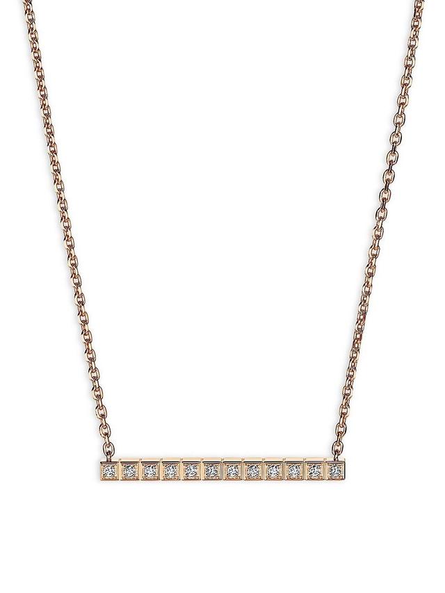 Collier Ice Cube 18K Rose Gold & Diamond Necklace Product Image