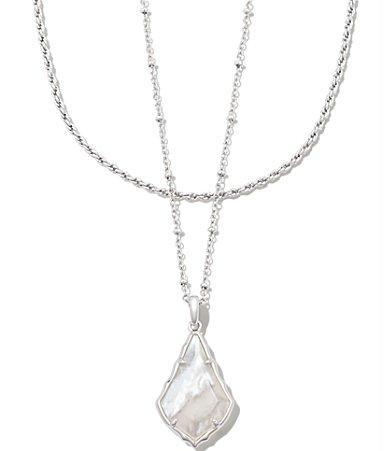 Kendra Scott Faceted Alex Convertible Silver Short Multi Strand Necklace Product Image