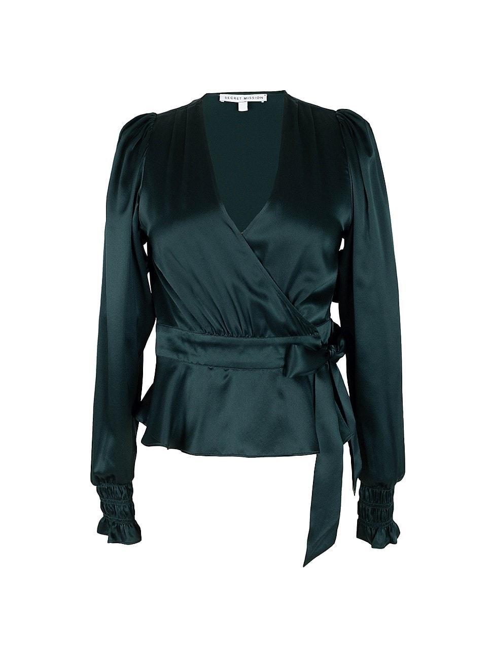 Womens Santa Elena Hailey Silk Wrap Blouse Product Image