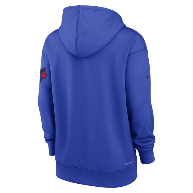 Womens Nike Royal Atlanta Braves City Connect Practice Performance Pullover Hoodie Product Image