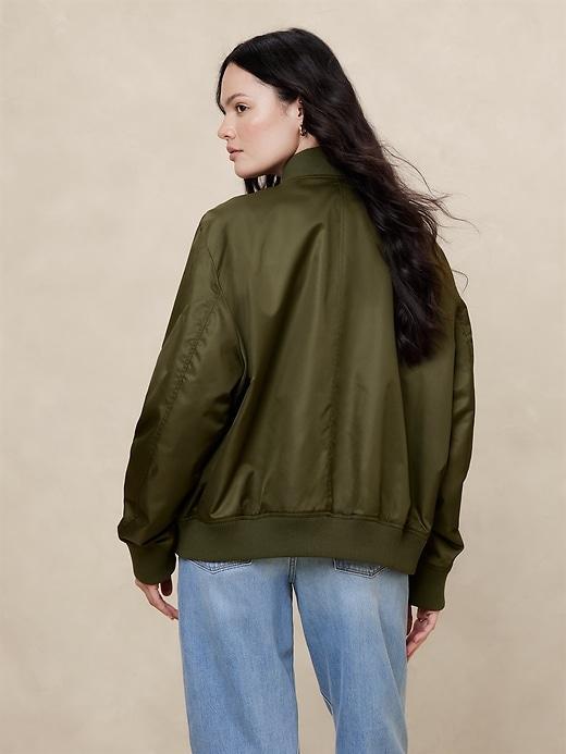 Ruched Bomber Jacket Product Image