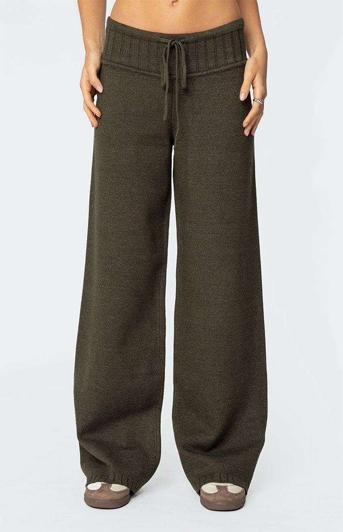 Edikted Women's Russell Straight Leg Knit Pants Product Image