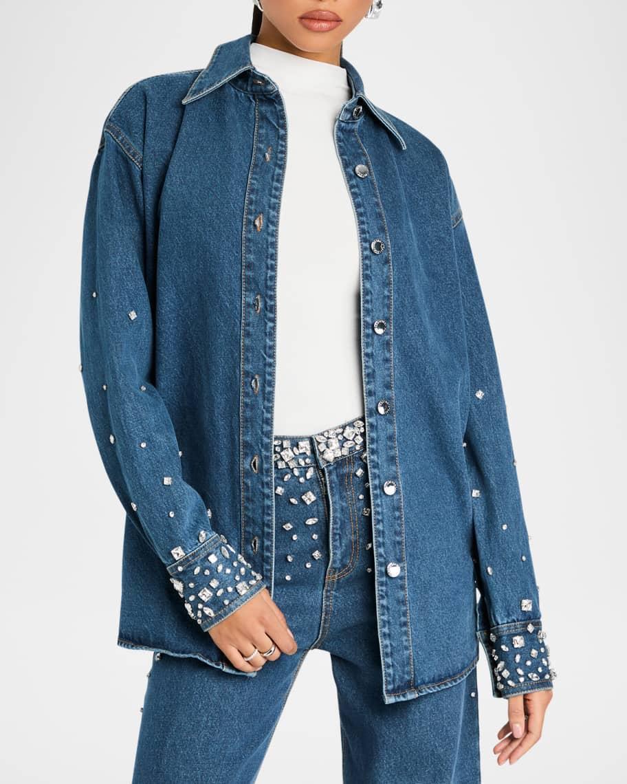 Diletta Embellished Denim Shacket Product Image