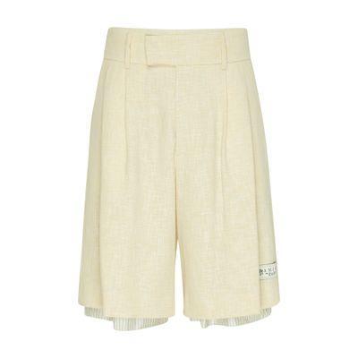 Layered Skater Short In Beige Product Image