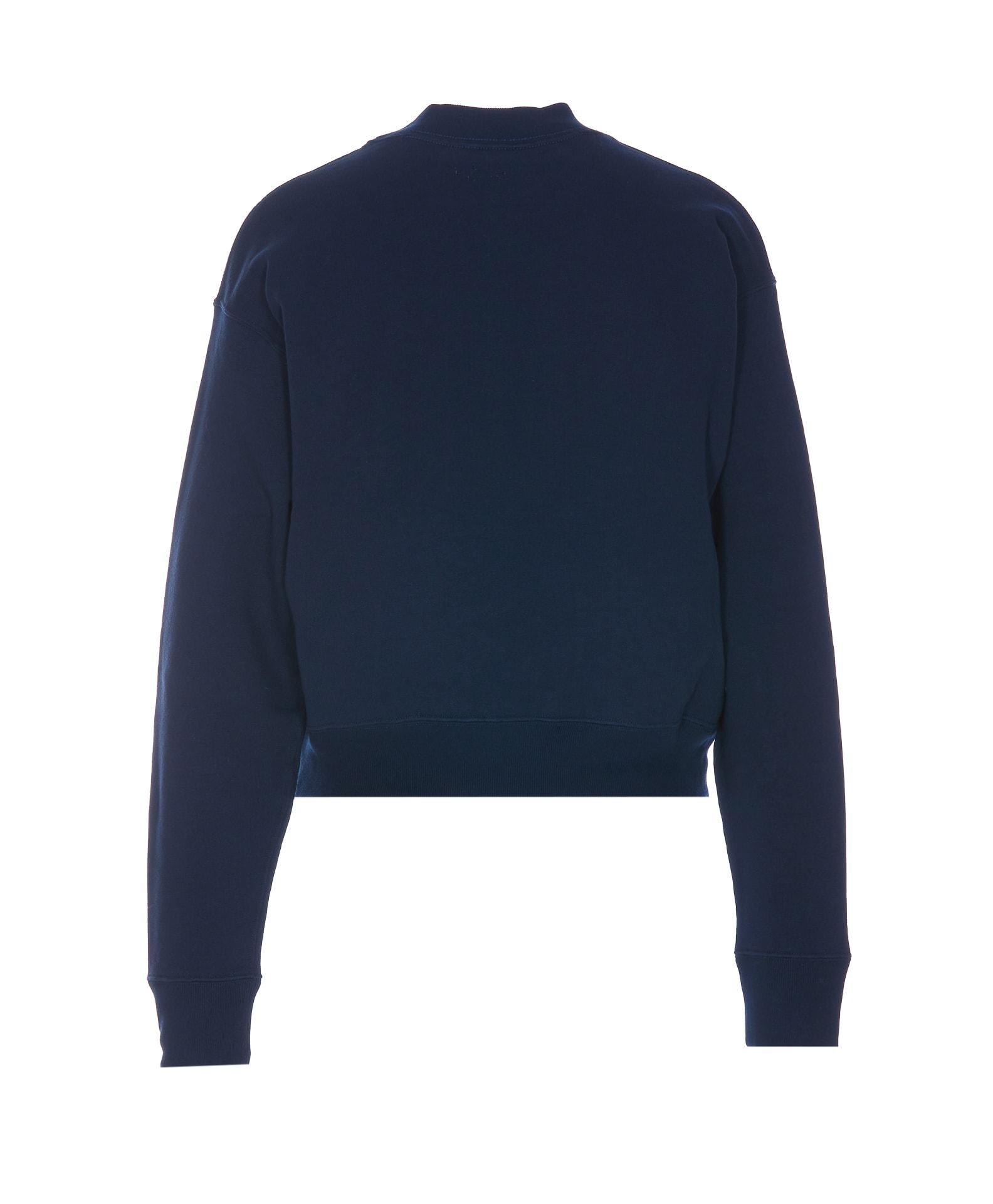 Cotton Sweatshirt With Logo In Blue Product Image