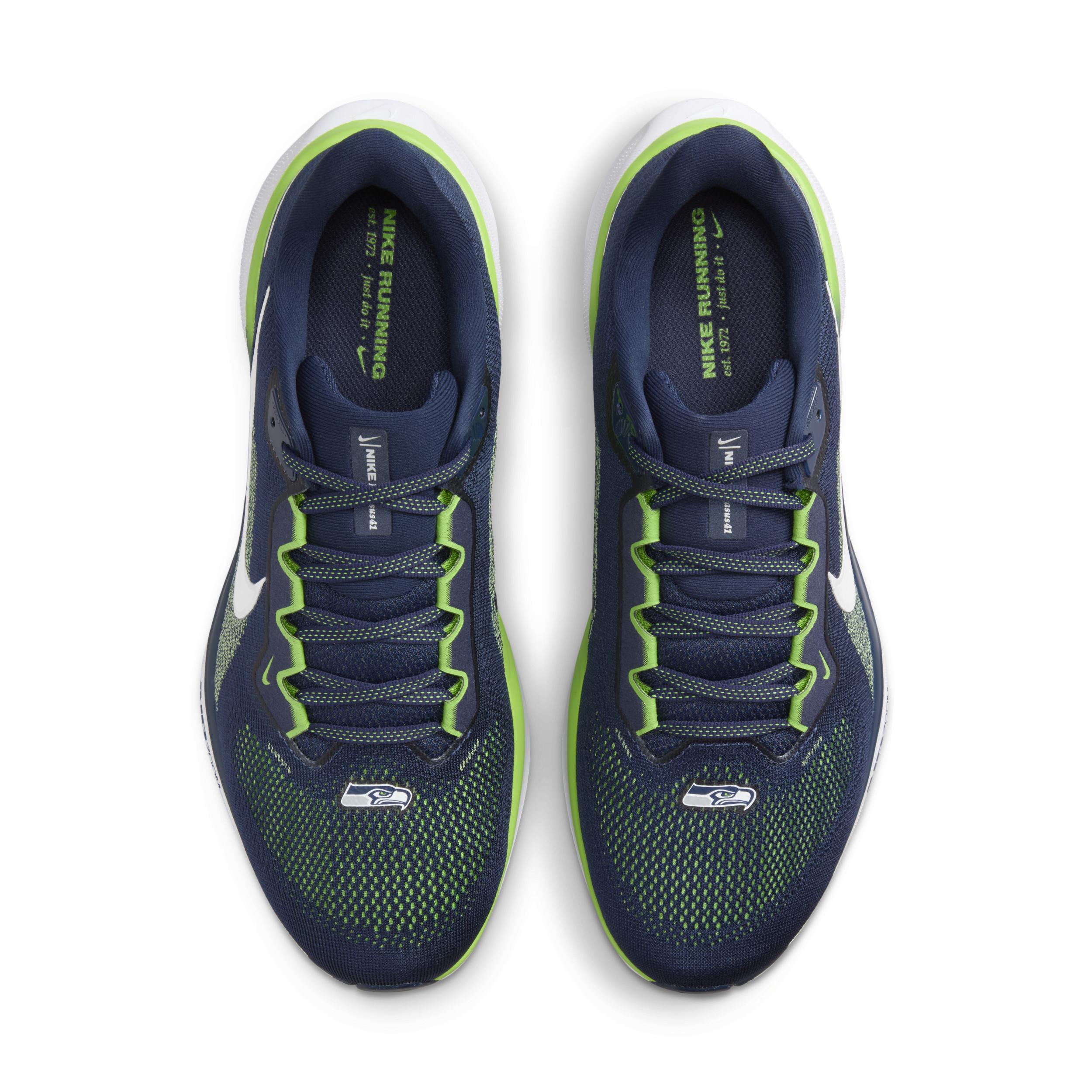 Nike Men's Pegasus 41 NFL Seattle Seahawks Road Running Shoes Product Image