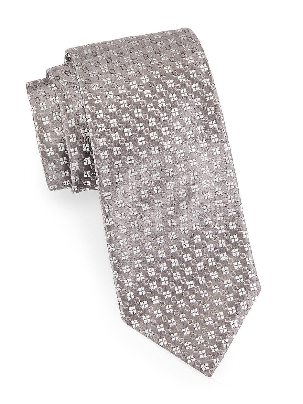 Mens Mini Medallion Chain Silk Jacquard Tie Product Image