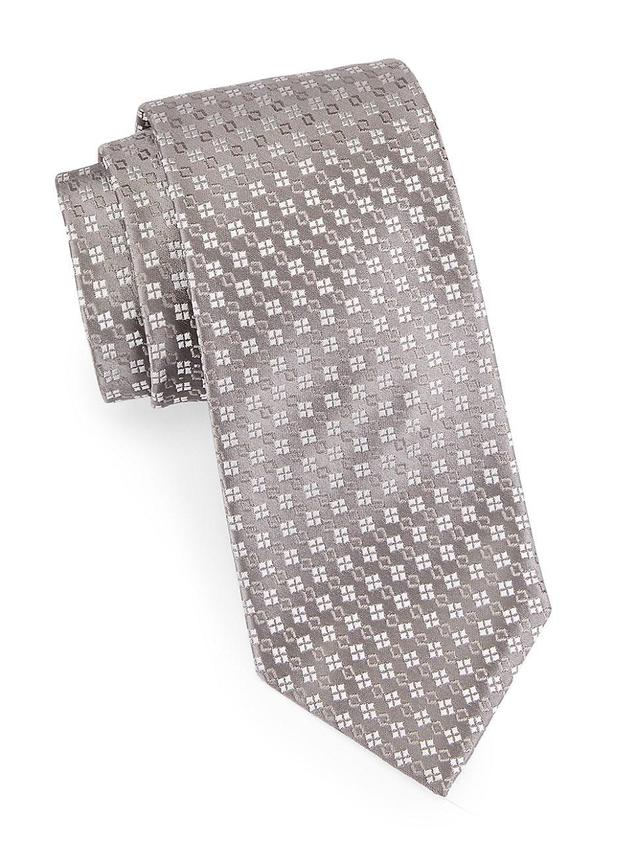 Mens Mini Medallion Chain Silk Jacquard Tie Product Image