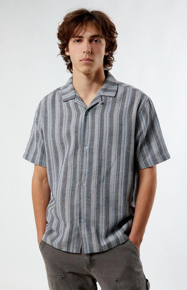 Mens Weave Stripe Camp Shirt Product Image