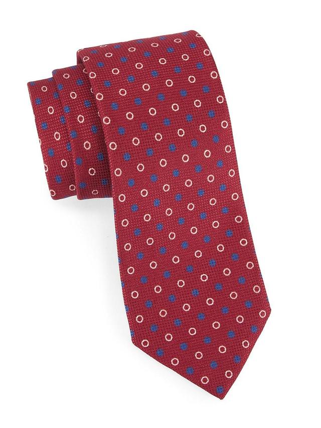 Mens Contrast Dot Cotton & Silk Tie Product Image