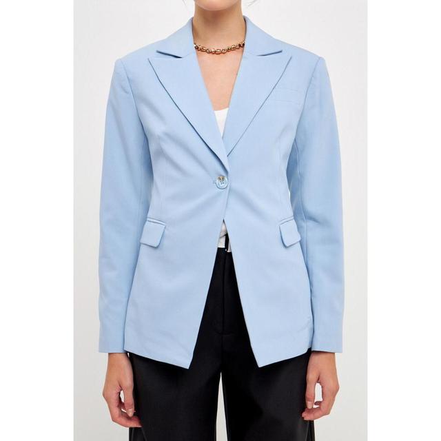 Grey Lab Womens One Button Fitted Blazer Product Image