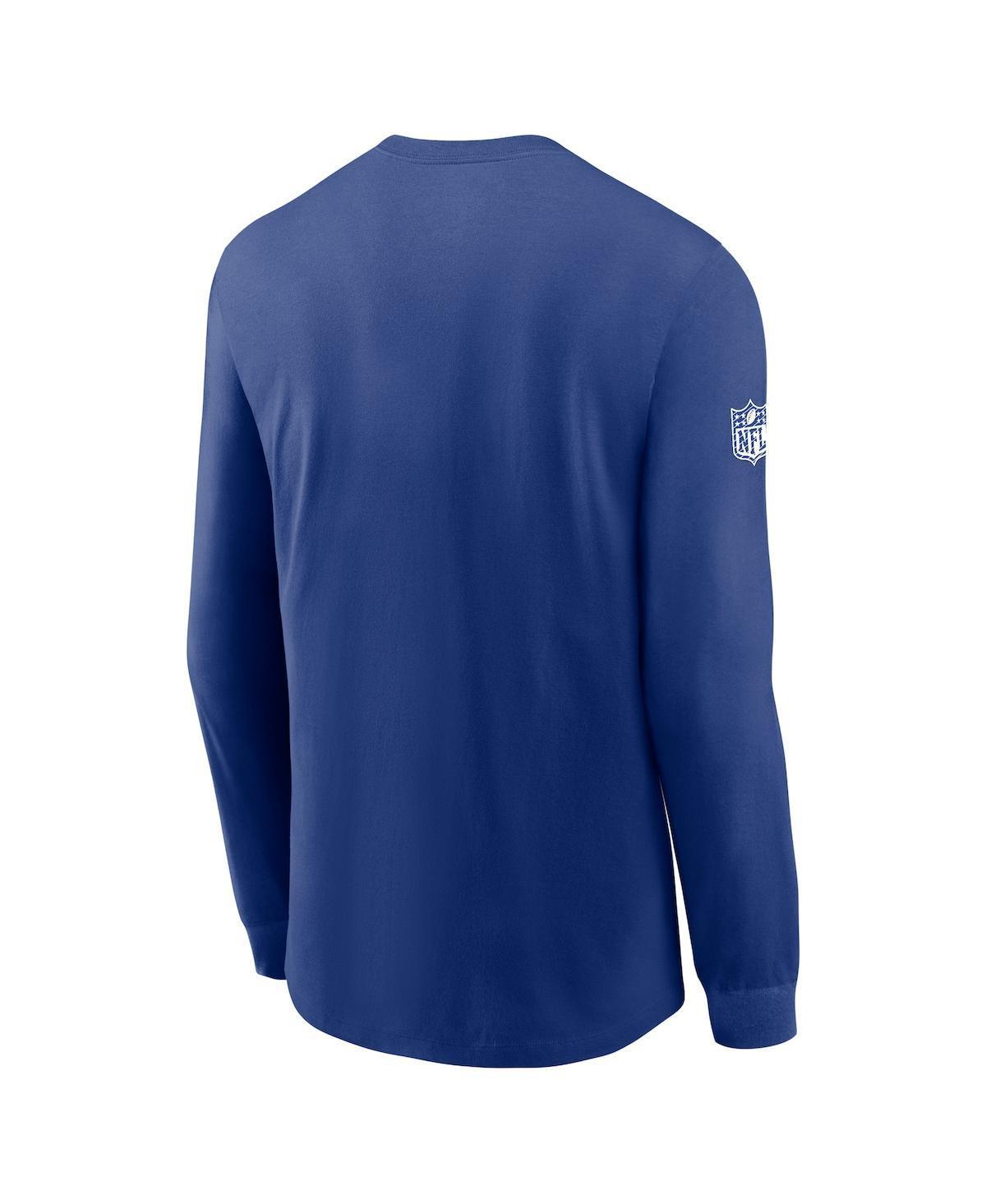 NIKE Men's Royal New York Giants Sideline Performance Long Sleeve T-shirt Product Image