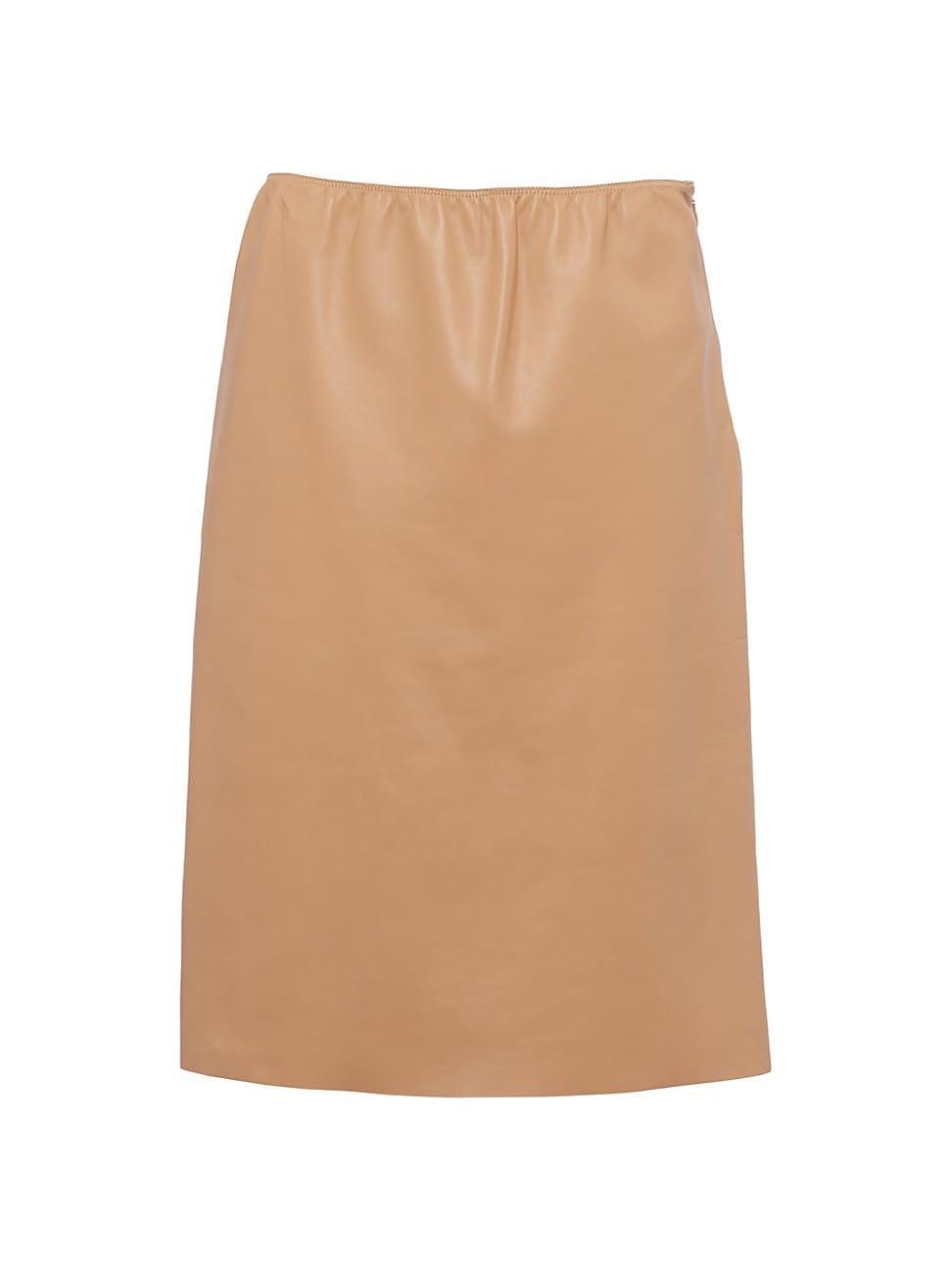 Womens Nappa Leather Skirt Product Image