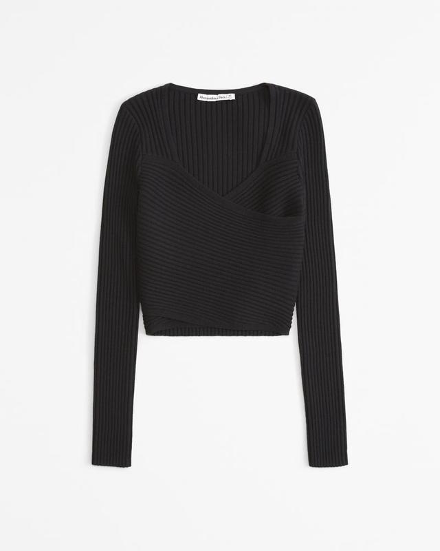 LuxeLoft Slim Wrap Sweater Product Image