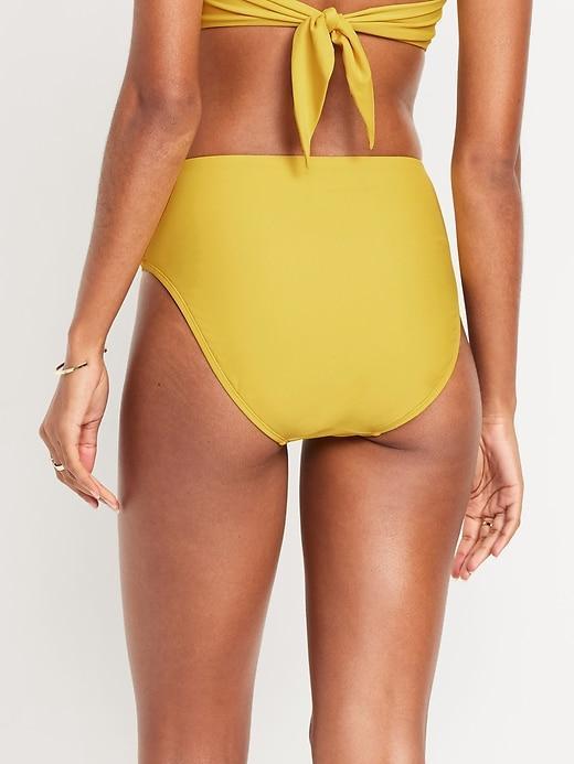 High-Waisted Bikini Swim Bottoms Product Image