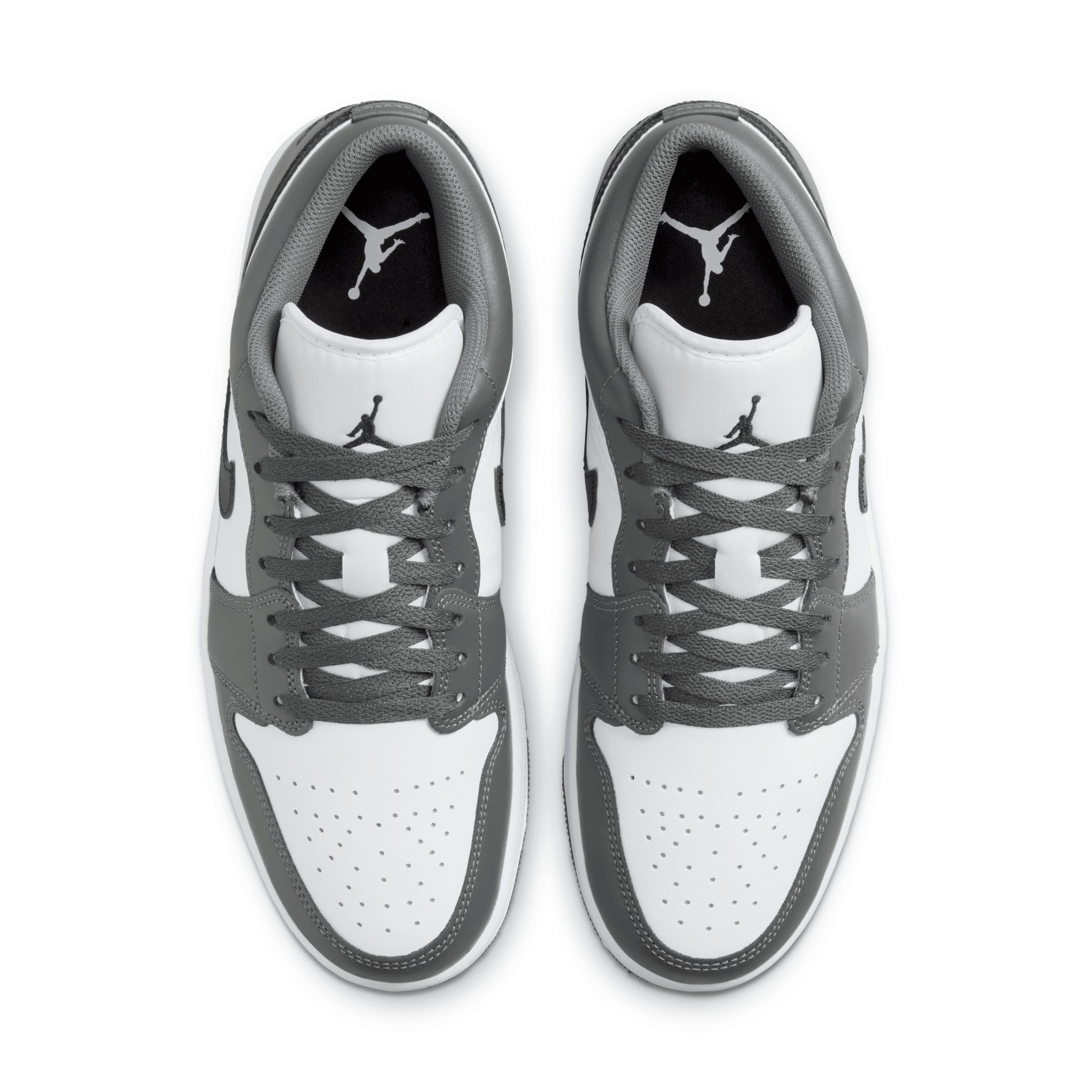 Jordan Mens Jordan AJ 1 Low - Mens Shoes Grey/White/Black Product Image