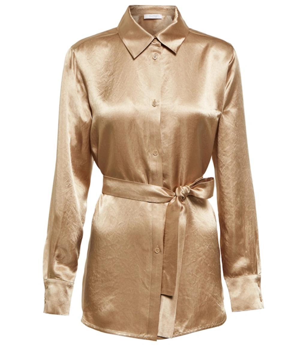 Holiday Belted Shirt In Gold Product Image