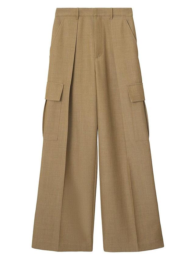 Womens Wool Regular-Fit Cargo Pants Product Image