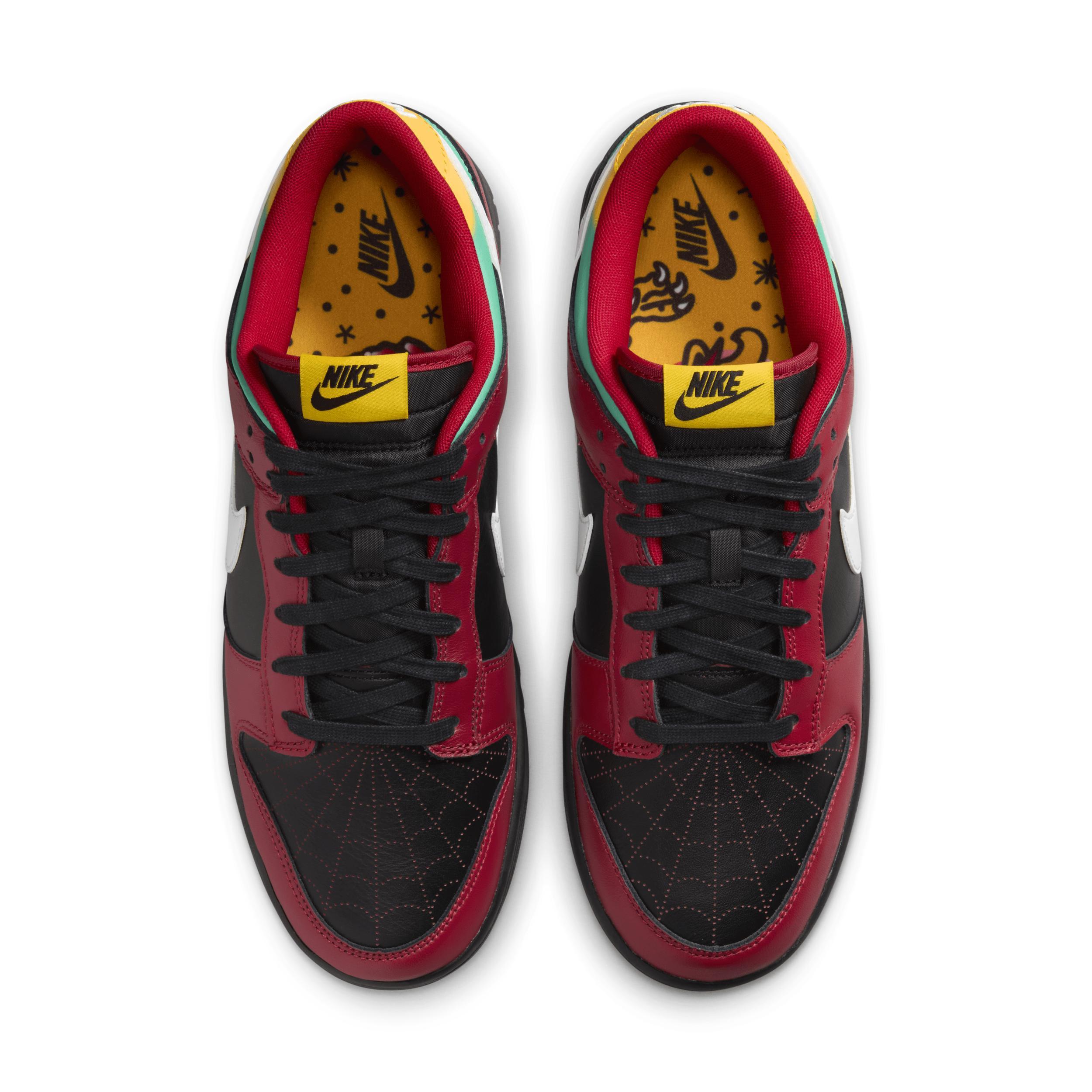 Nike Mens Dunk Low Retro LTD Tattoo - Basketball Shoes Black/White/Red Product Image