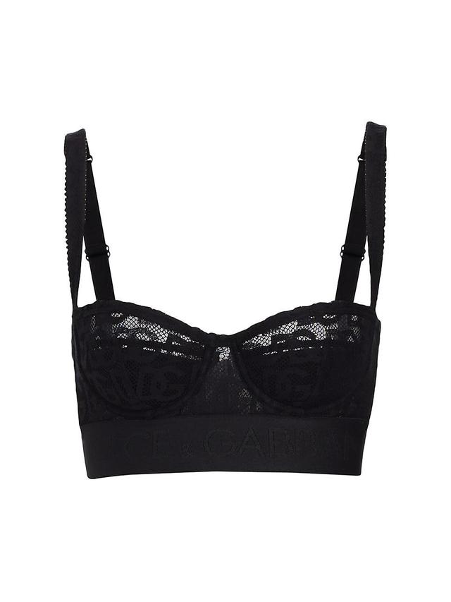 Womens Jacquard Logo Balconette Bra Product Image