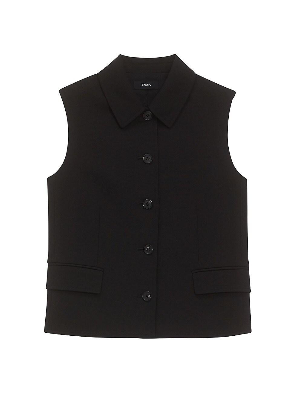 Womens Tailored Wool-Blend Vest Product Image