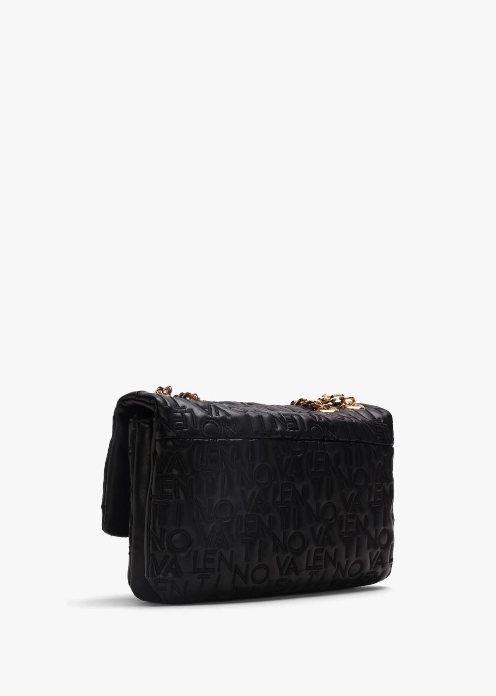 VALENTINO GARAVANI Dram Nero Embroidered Logo Cross-body Bag In Bke Product Image