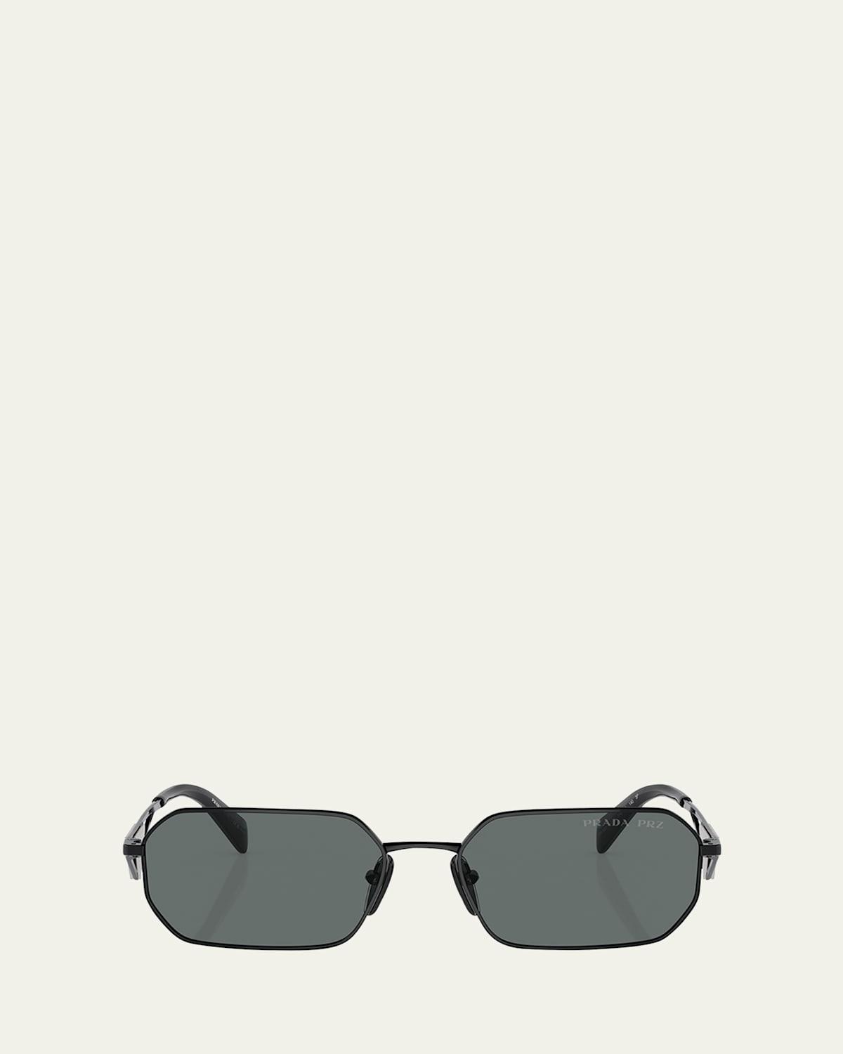 Prada 58mm Polarized Rectangular Sunglasses Product Image