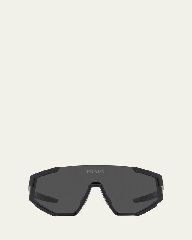 Mens Rectangle Shield Logo Sunglasses Product Image