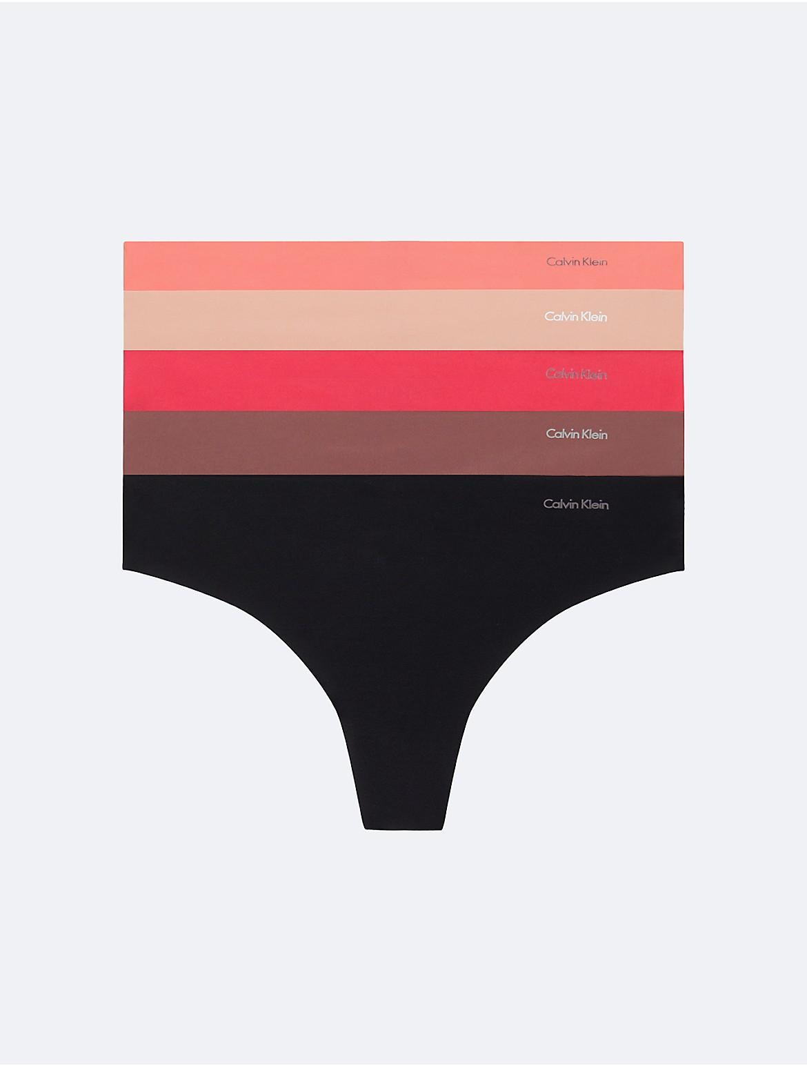 Calvin Klein Womens Invisibles 5-Pack Thong - Multi - M Product Image