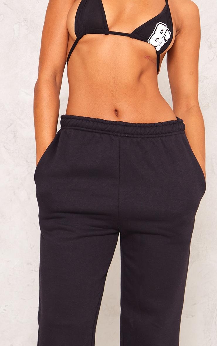 Black Sweat Cuffed High Waist Sweatpants Product Image