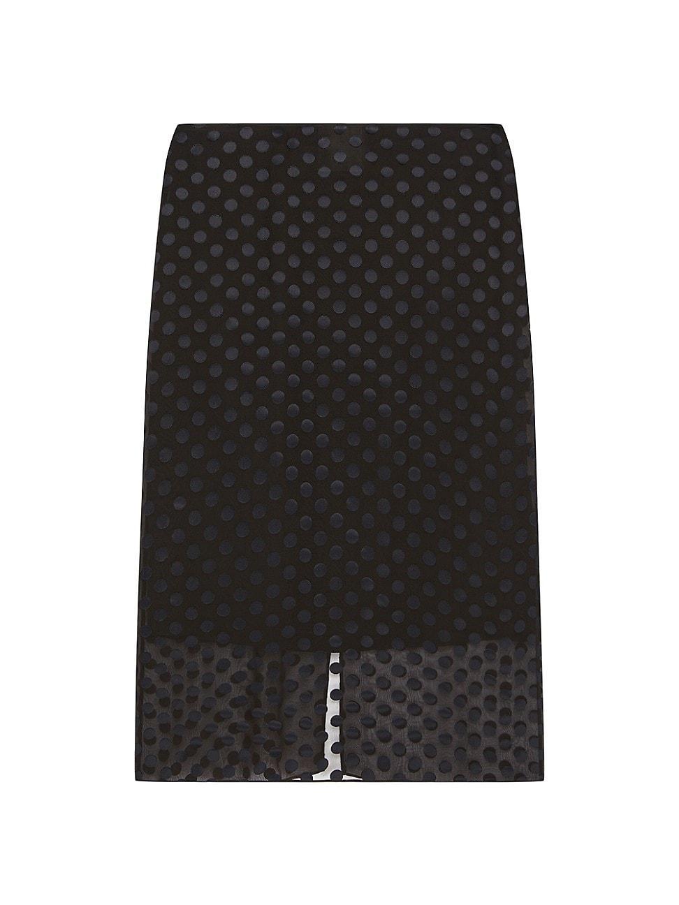 Womens Skirt in Polka Dots Devore Satin Product Image