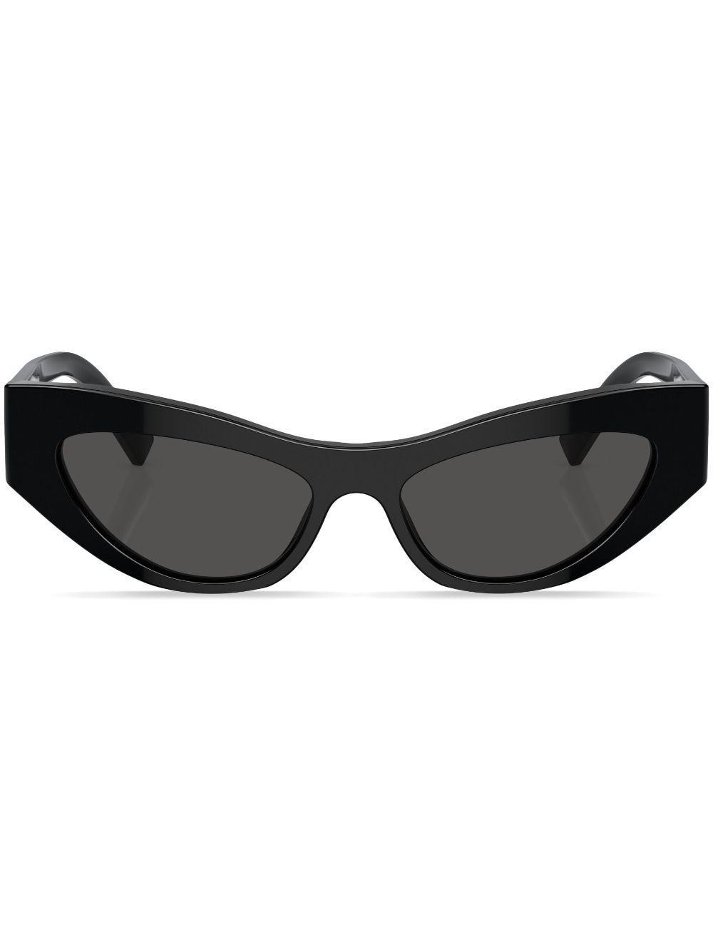 DOLCE & GABBANA Sonnenbrille Mit Ovalem Gestell In Black Product Image