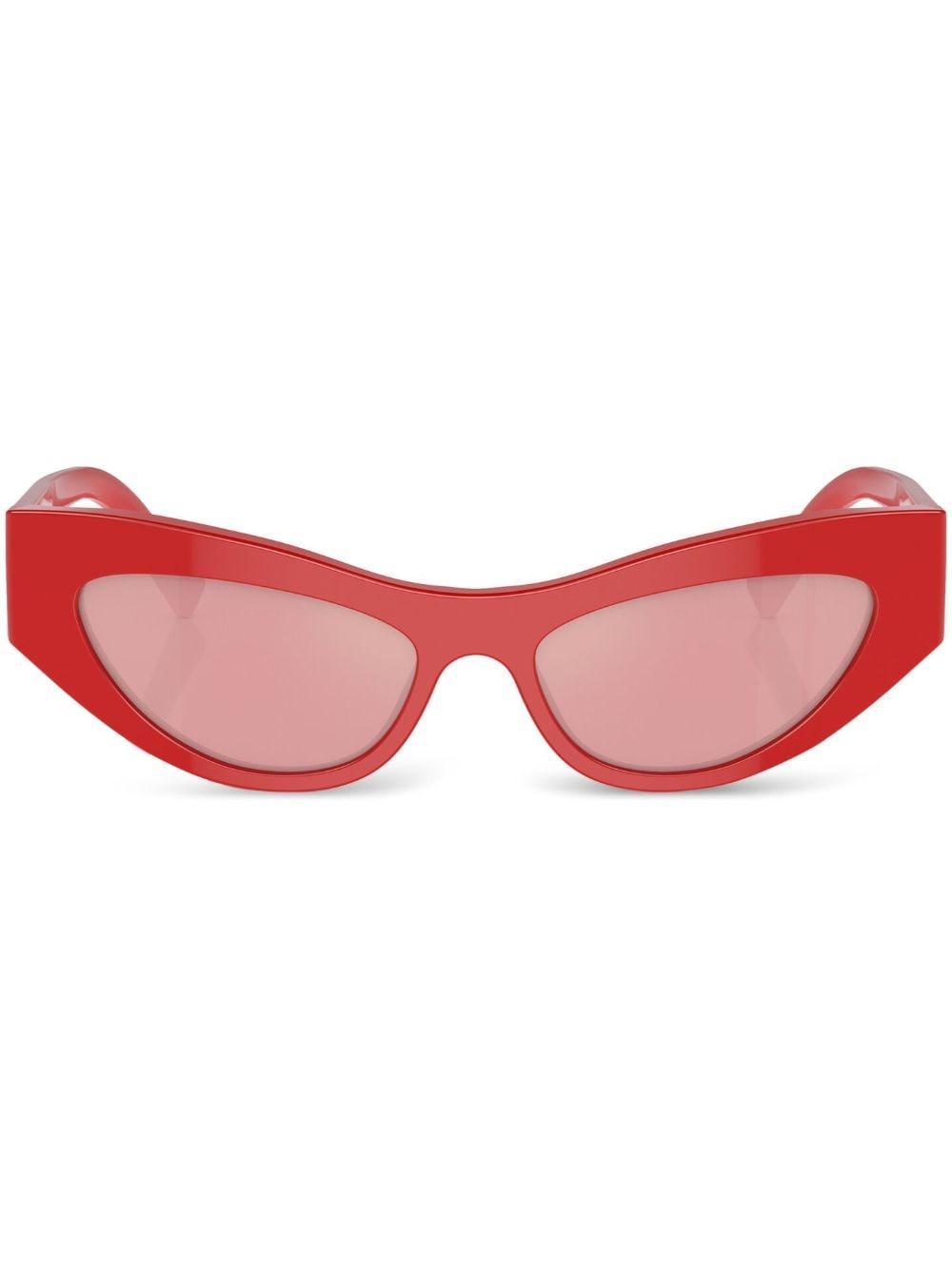 Sonnenbrille Mit Ovalem Gestell In Red Product Image