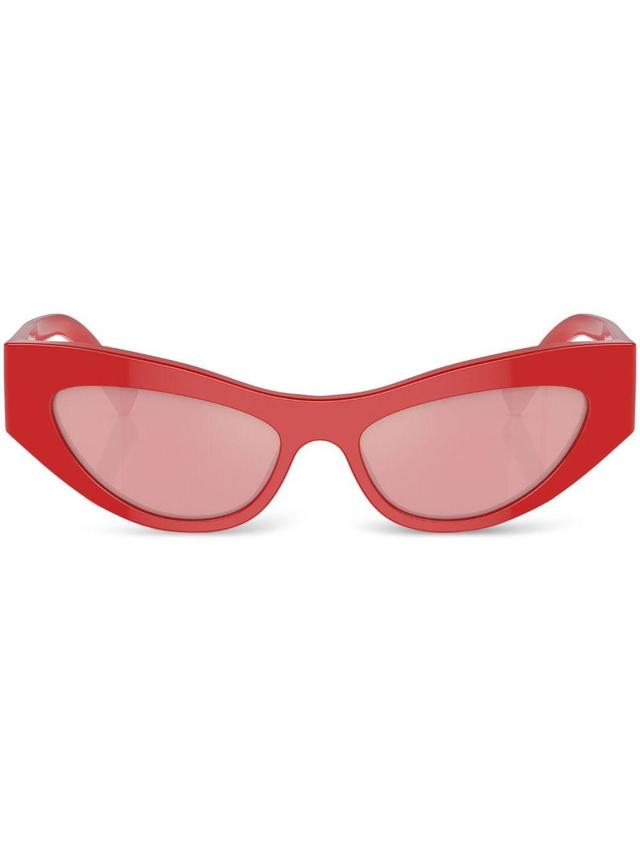 Sonnenbrille Mit Ovalem Gestell In Red Product Image