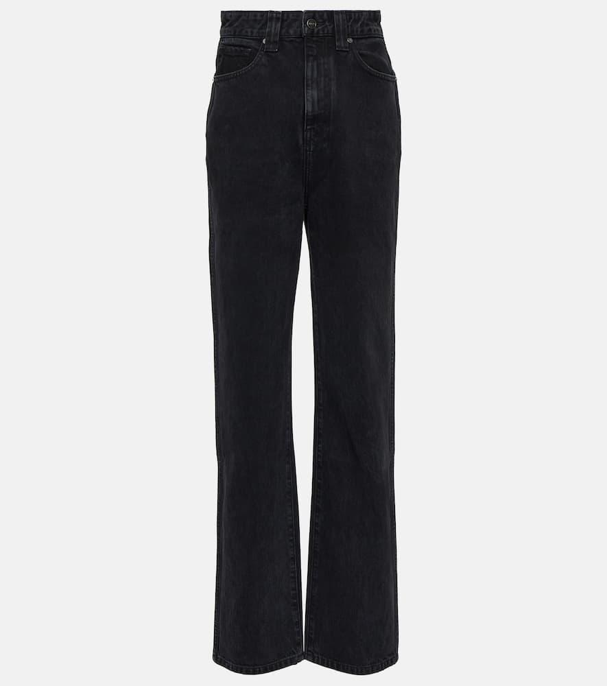 KHAITE Albi High-rise Straight Jeans In Black Product Image