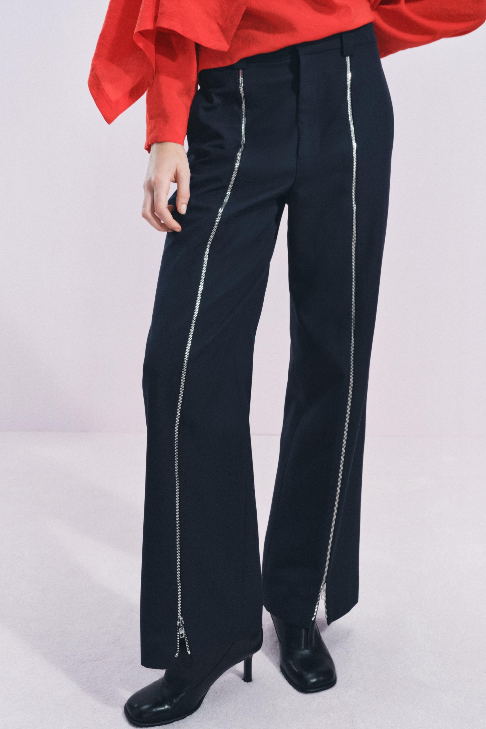 STRAIGHT LEG ZIPPER PANTS ZW COLLECTION Product Image