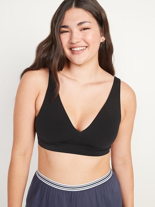 Soft-Knit V-Neck Bralette Top Product Image