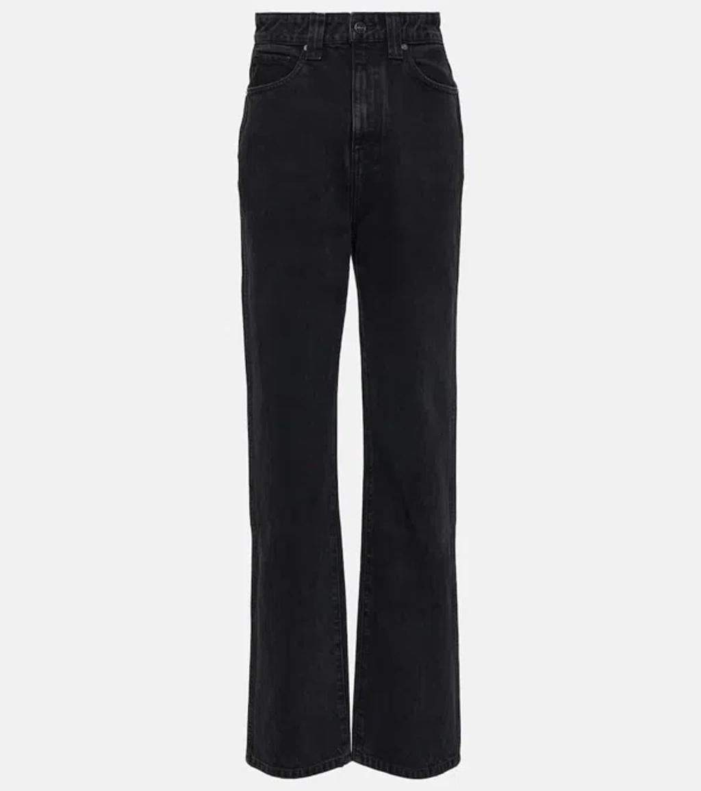 KHAITE Albi High-rise Straight Jeans In Black product image