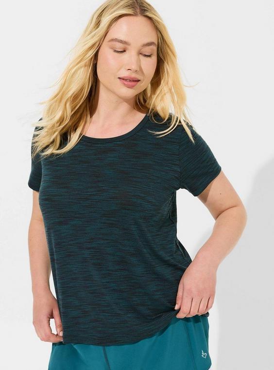 Lyocell Scoop Neck Open Back Active Tee Product Image