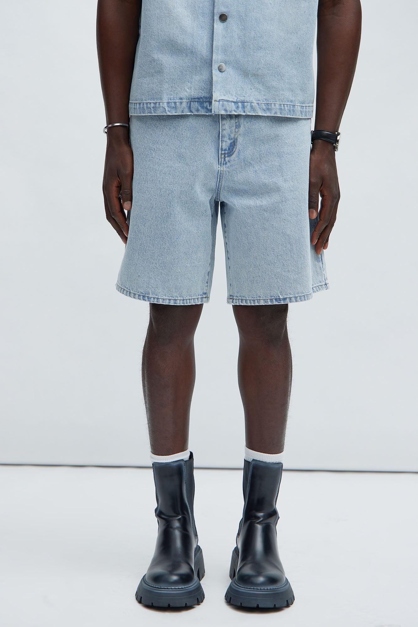 Colin Relaxed Denim Shorts - Light Blue Wash Product Image