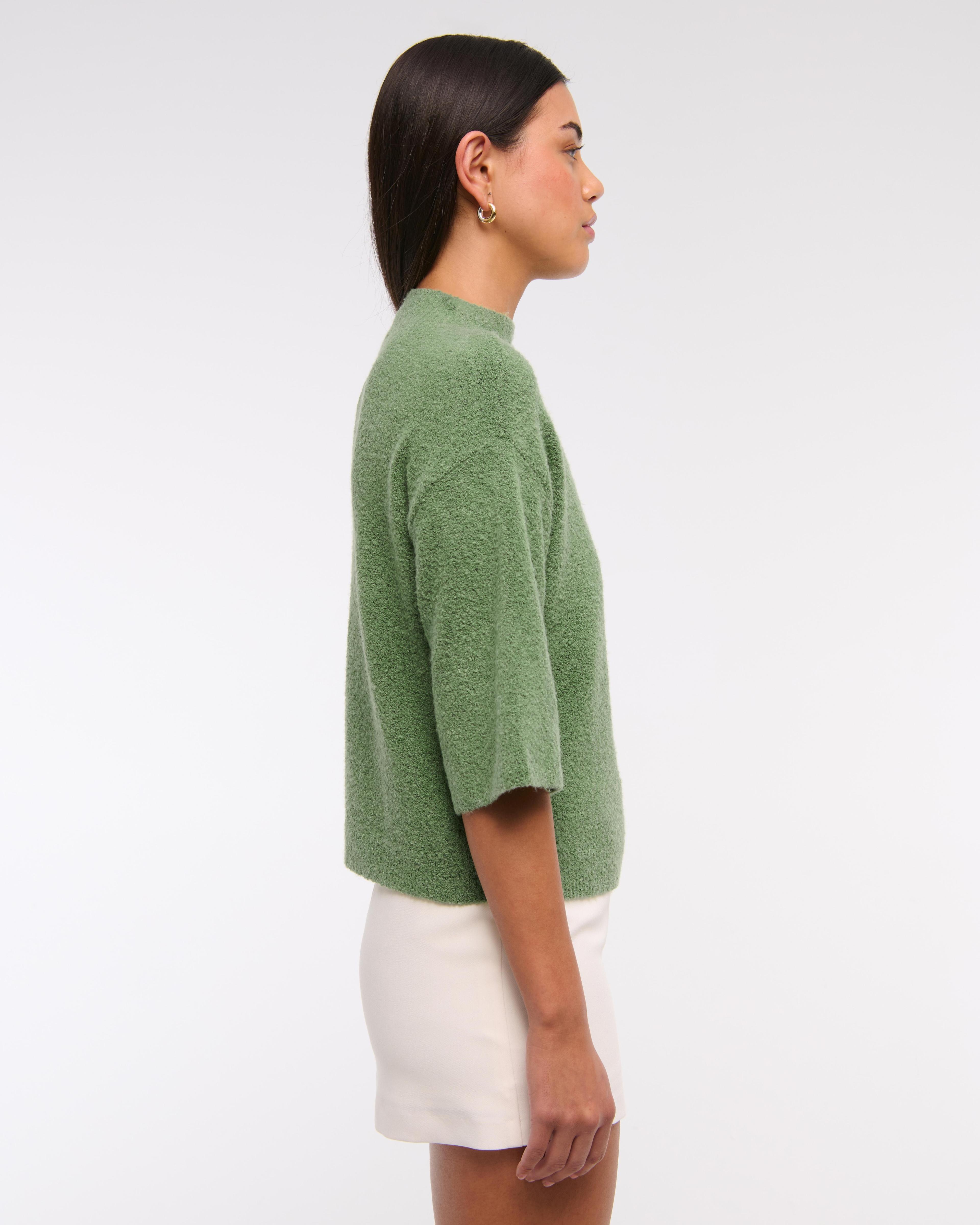 Boucle Mockneck Sweater Tee Product Image