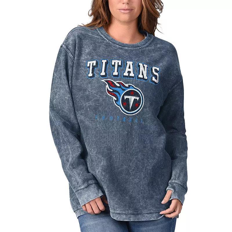 Womens G-III 4Her by Carl Banks Tennessee Titans Comfy Cord Pullover Sweatshirt Blue Product Image