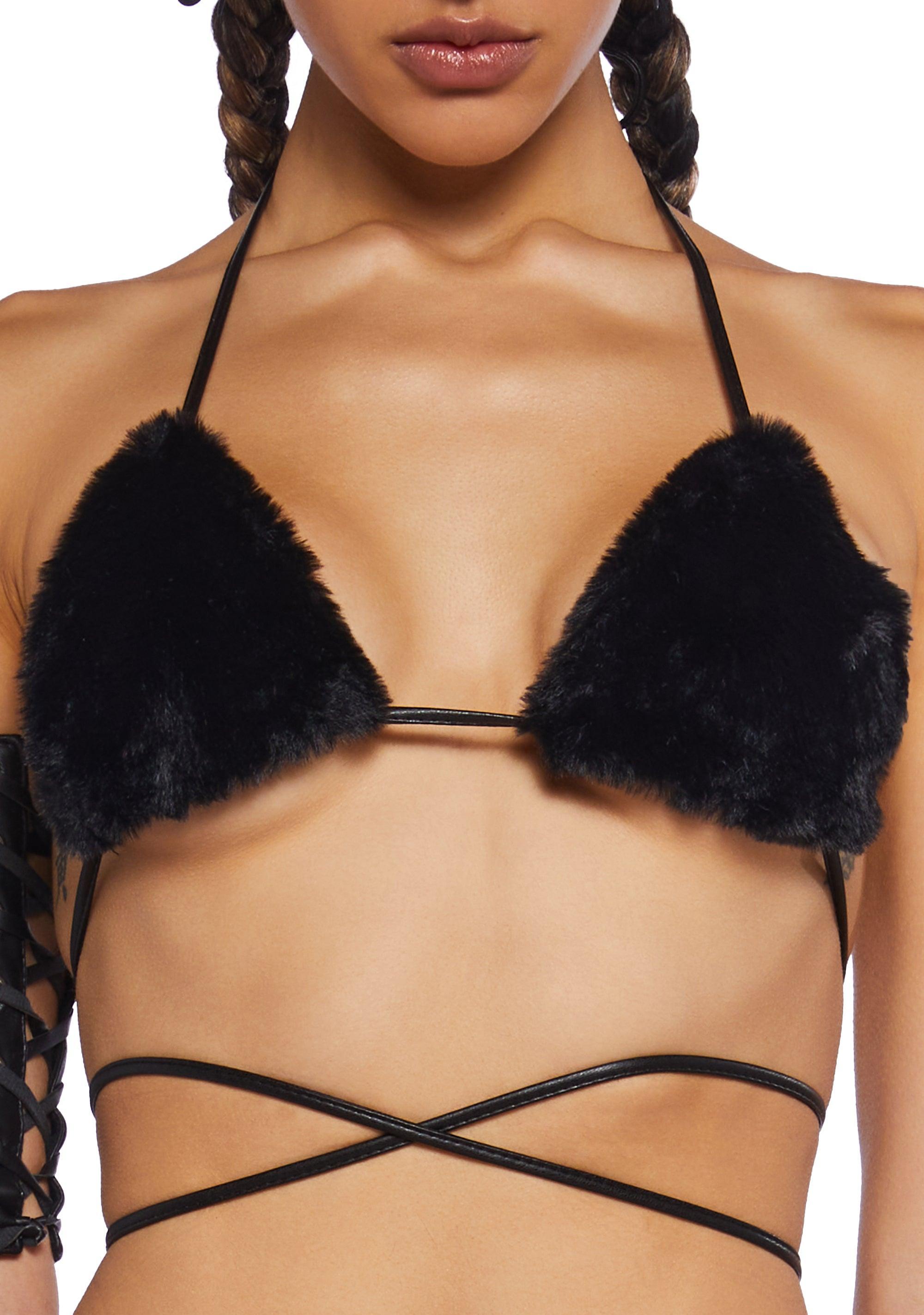 Icy Revival Faux Fur Top - Black Male Product Image