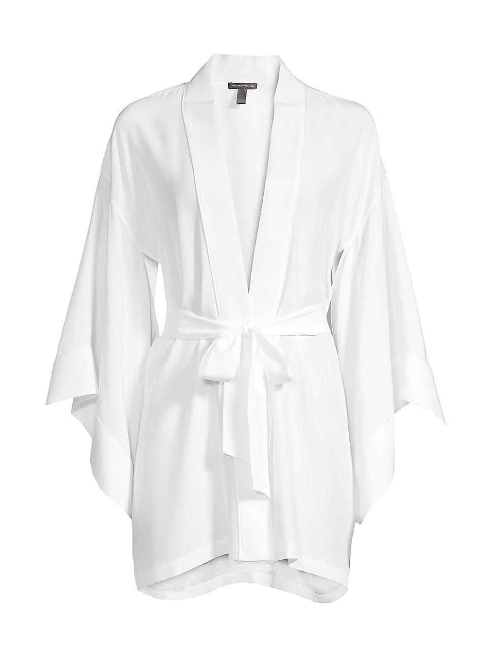 Womens Silk Kimono-Sleeve Robe Product Image