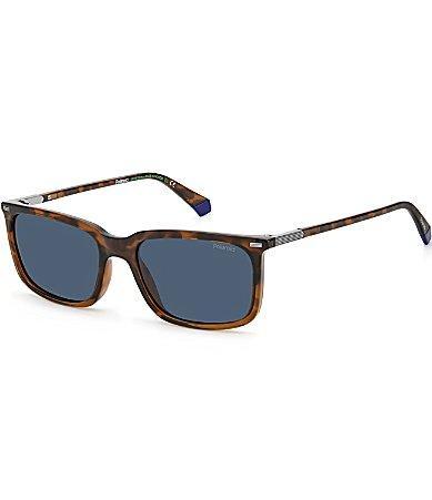 Polaroid Mens PLD2117S 55mm Havana Rectangle Sunglasses Product Image