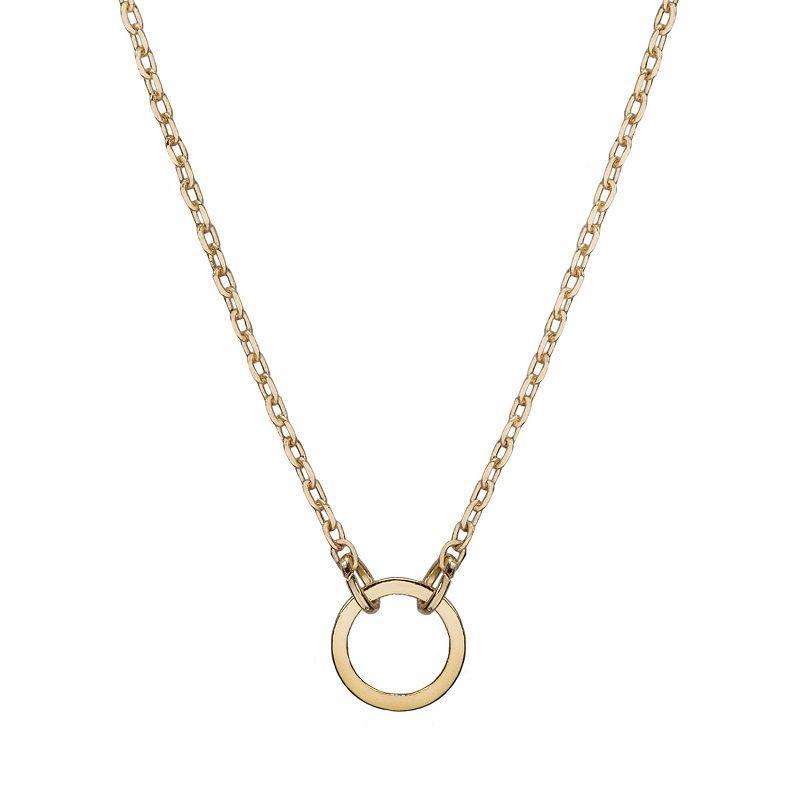 LC Lauren Conrad Gold Tone Circle Pendant Necklace, Womens Product Image