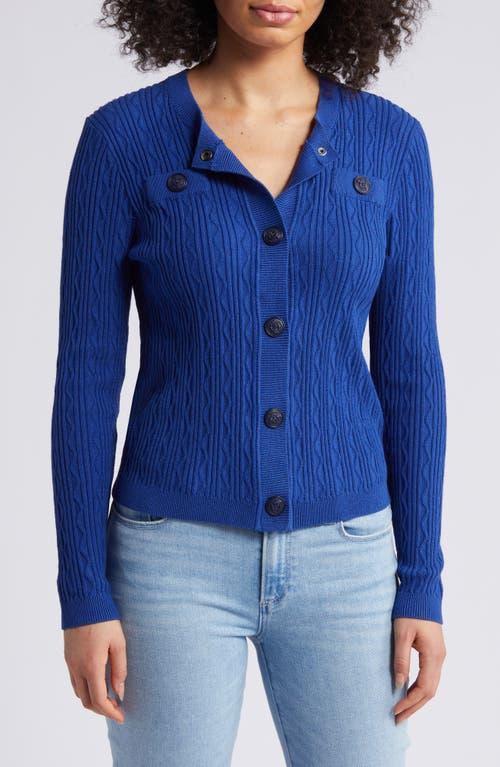 NIC  ZOE Textured Knit Crew Neck Long Sleeve Cardigan Sweater Product Image