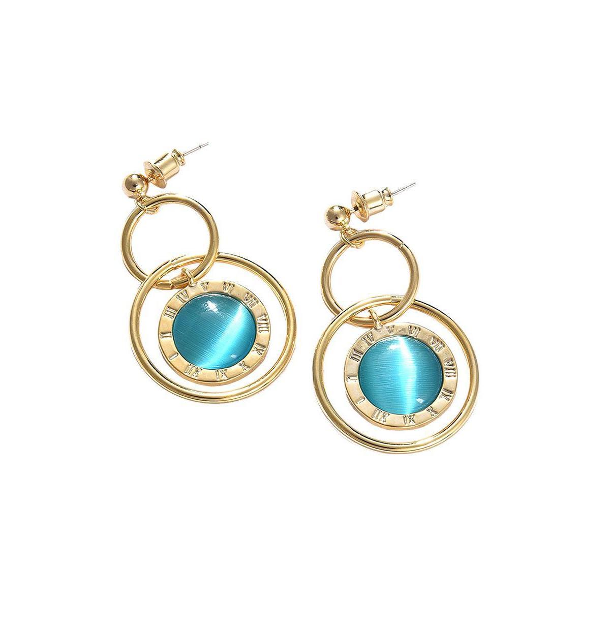 Sohi Womens Circular Drop Earrings Product Image