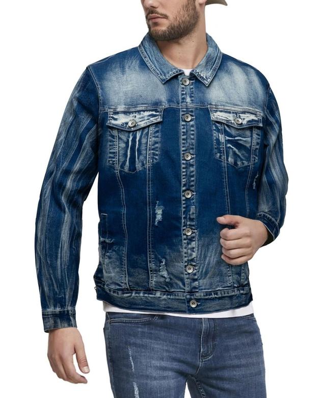 Mens Washed Denim Jacket Product Image